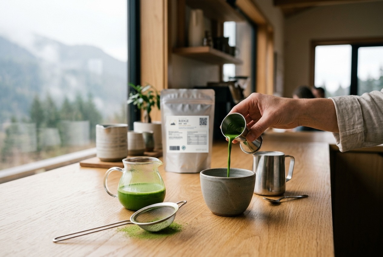 咖啡馆抹茶使用指南:拿铁比例、刷茶法与浓缩液