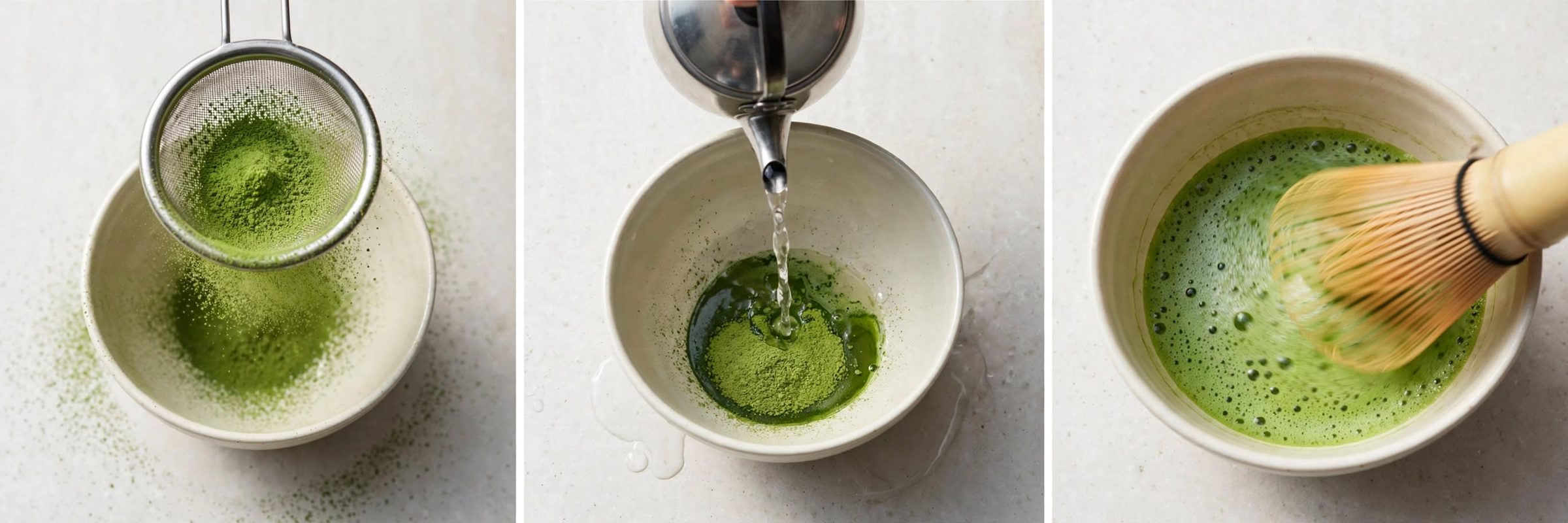 The first bowl: classic whisked matcha